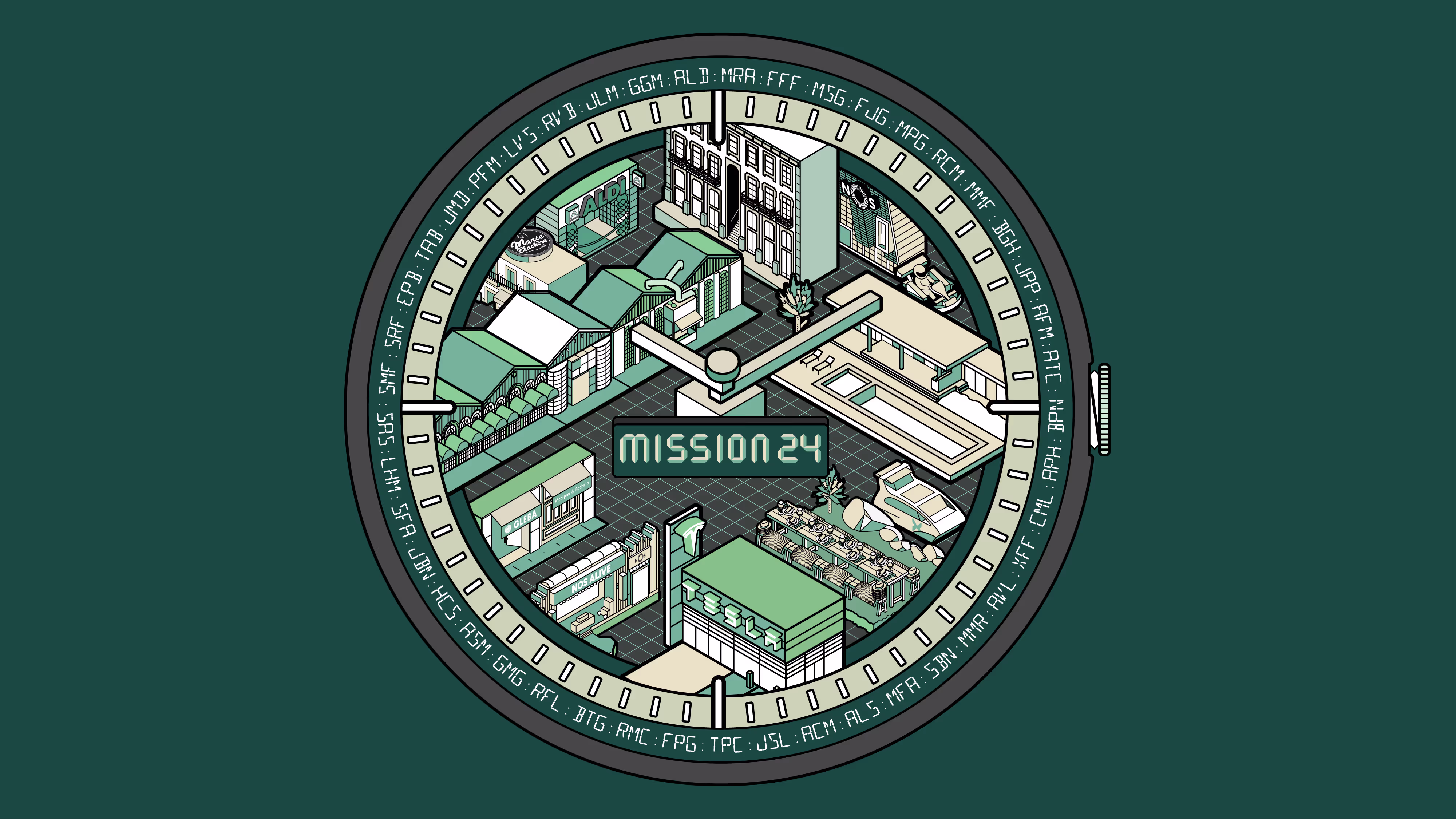 Placer Mission 24 — isometric 3D illustration by Tonemaki